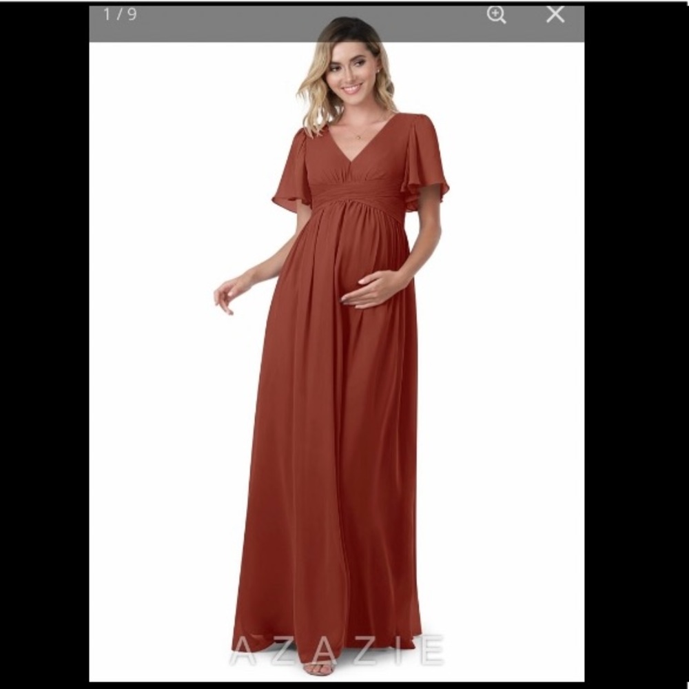 Azazie Verona Terracotta Bridesmaids Dress NEW